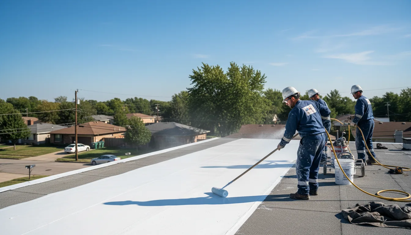Commercial roof coating in Amherst, WI near me